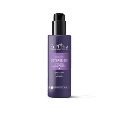 EUPHIDRA ULTRALIGHT DETERGENTE niacinamide, zinco lattato, glicerina vegetale Farmacia Belle Arti